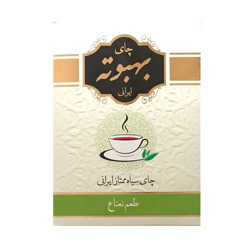 چای سیاه بهبوته با طعم نعناع مقدار ۴۰۰ گرم