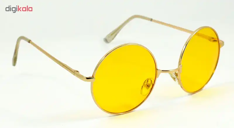 عینک آفتابی مدل Round Metal Yellow