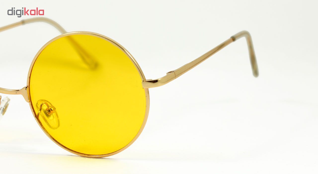 عینک آفتابی مدل Round Metal Yellow -  - 6