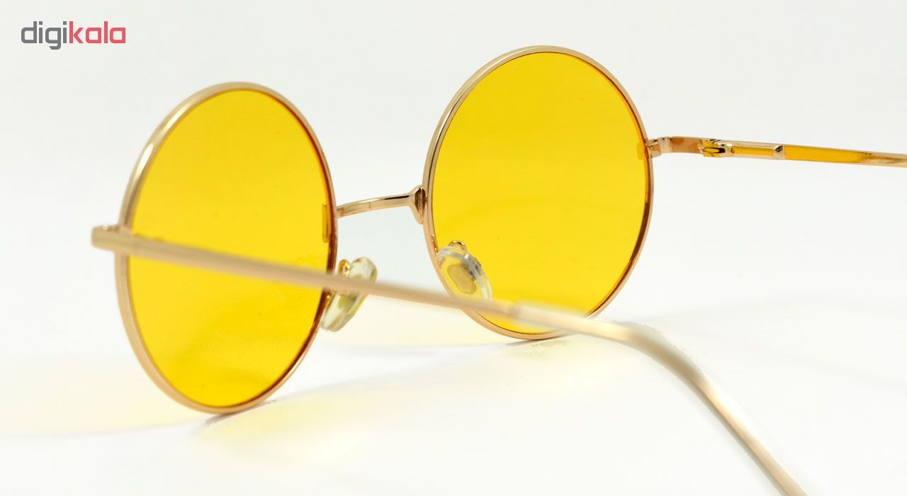 عینک آفتابی مدل Round Metal Yellow -  - 8