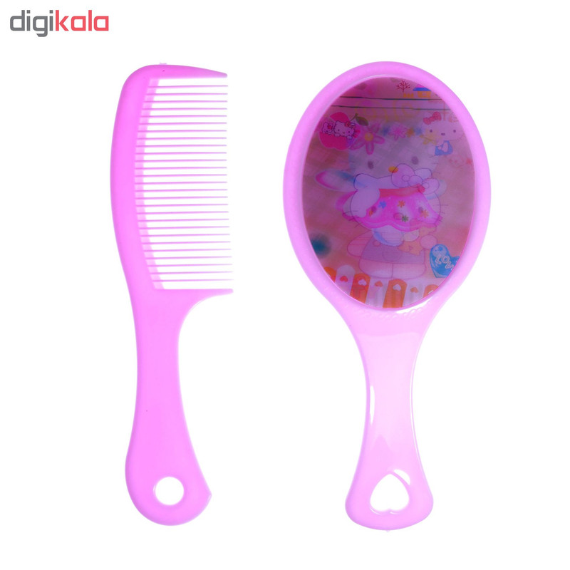 ست آیینه و شانه طرح کیتی مدل 2091