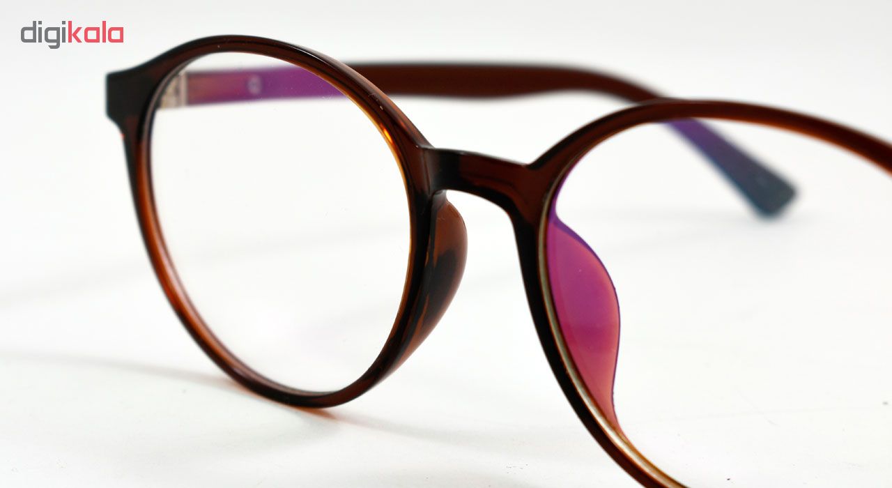 فریم عینک طبی مدل Tr90 Round Sharp Brown
