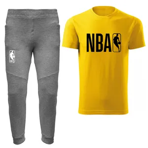 ست تی شرت و شلوار مردانه مدل 010120143 رنگ زرد