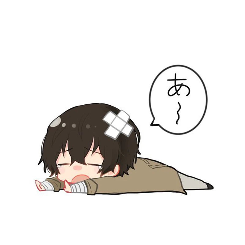 استیکر لپ تاپ و موبایل مدل انیمه طرح سگ‌های ولگرد بانگو اوسامو دازای Bungo Stray Dogs Osamu dazai کد 357