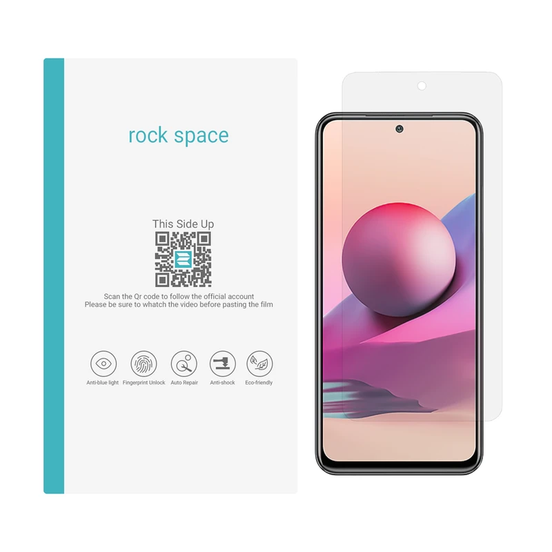 محافظ صفحه نمایش شفاف راک اسپیس مدل Hygel مناسب برای گوشی موبایل شیائومی Redmi Note 10S