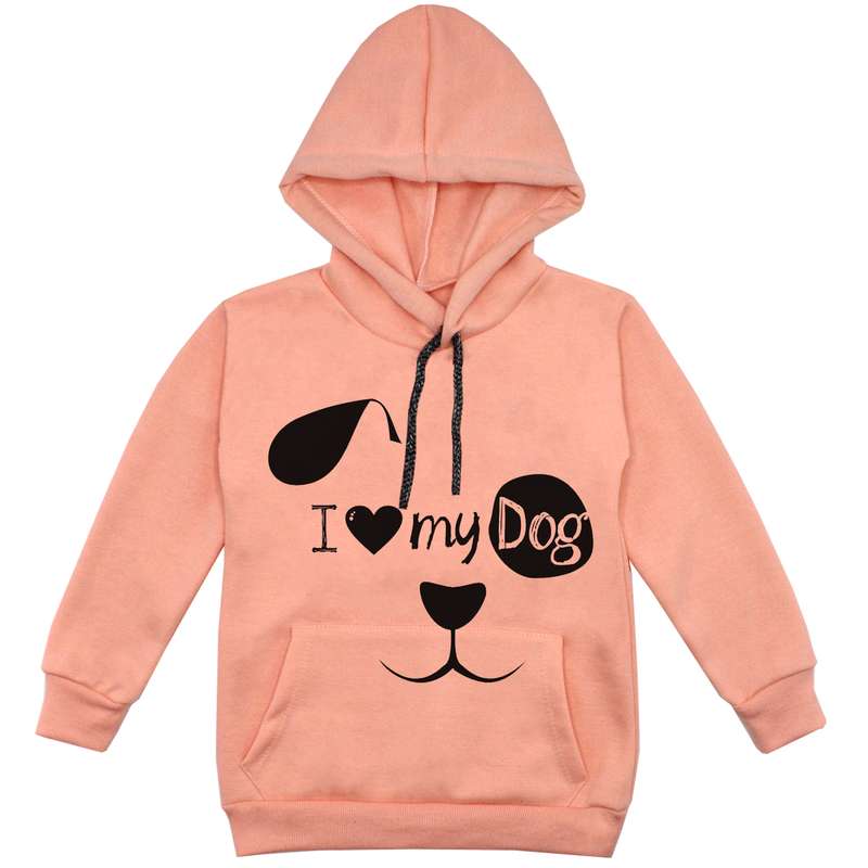 هودی پسرانه مدل پاندا F48 رنگ گلبهی