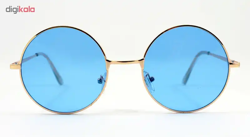 عینک آفتابی مدل Round Metal Blue