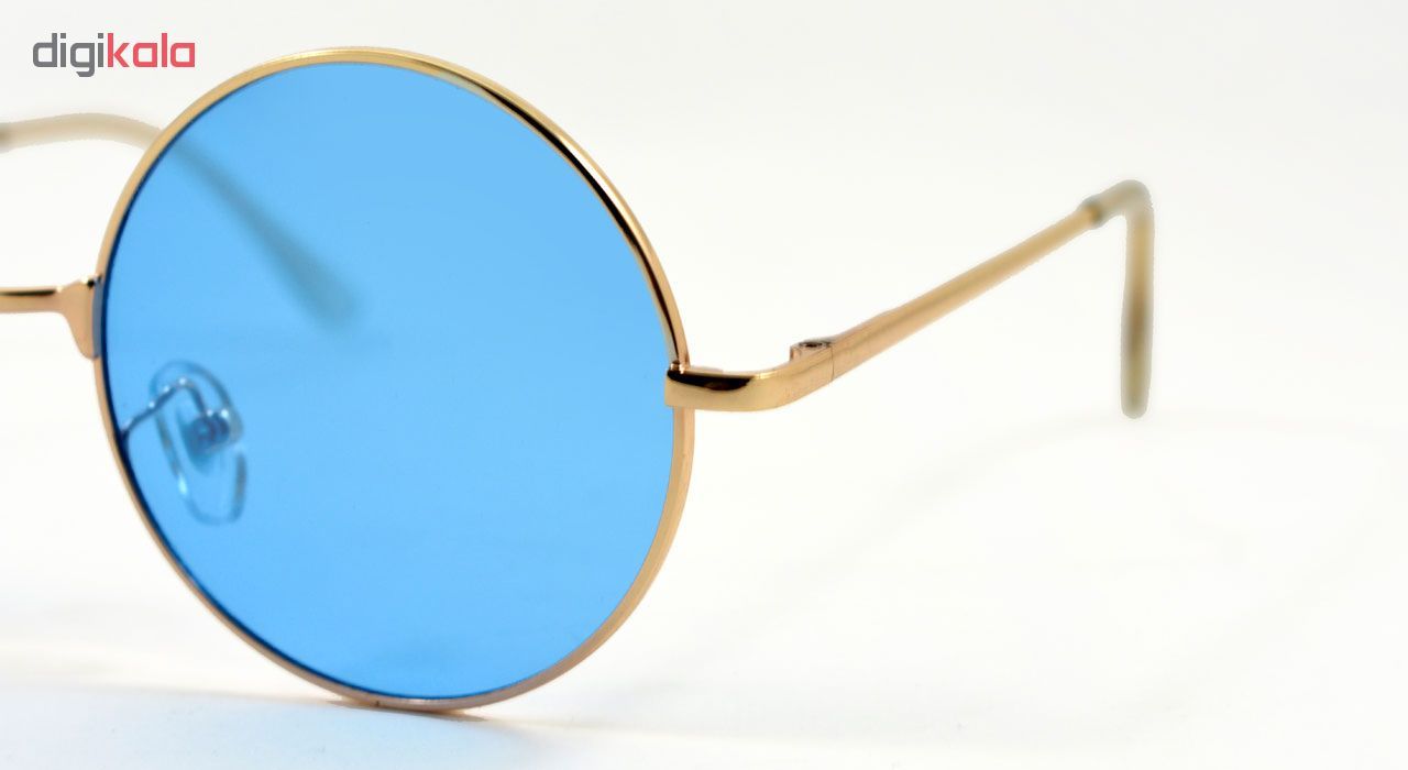 عینک آفتابی مدل Round Metal Blue -  - 4
