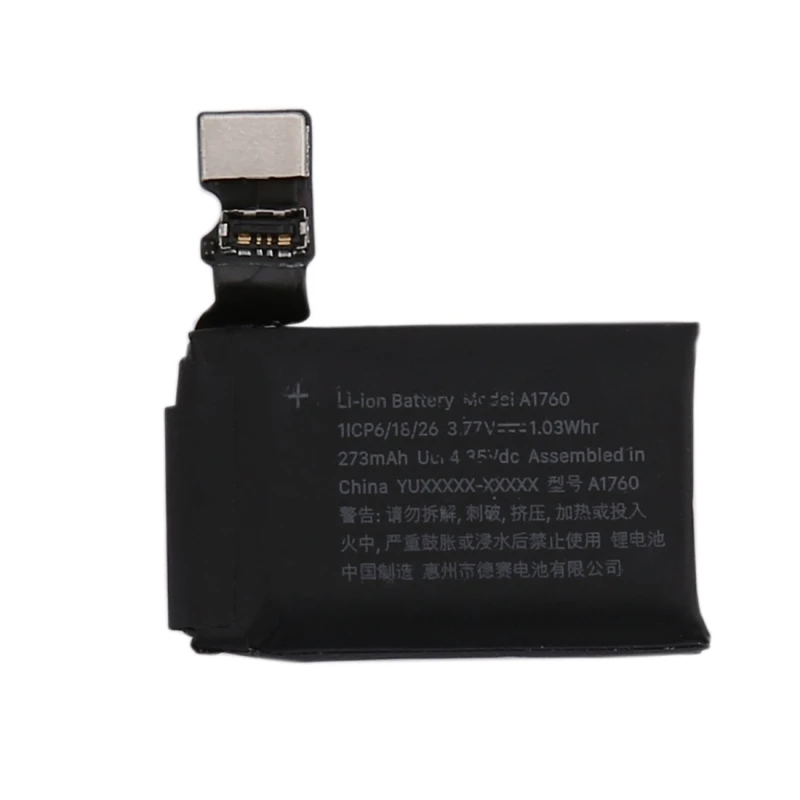 باتری مدل A1760 با ظرفیت 273mAh مناسب برای ساعت هوشمند اپل واچ سری 2 سایز 38 میلی متری