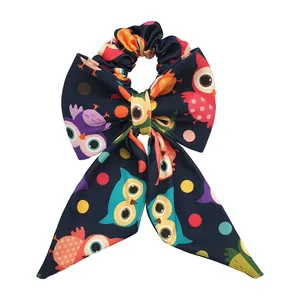 کش مو دخترانه مدل پاپیون طرح جغد كد KSH554-DNV