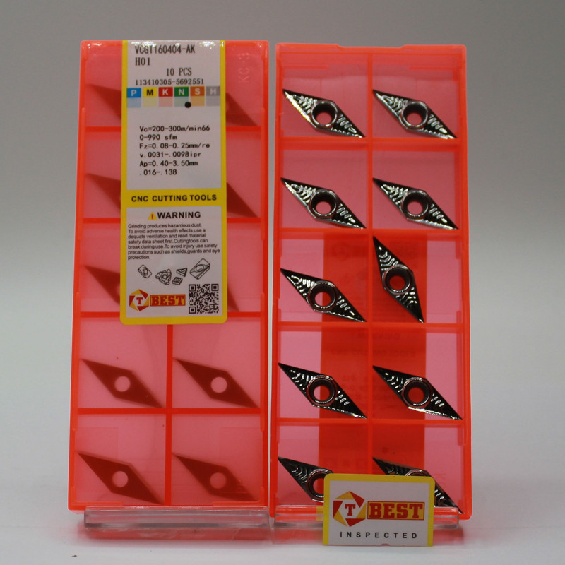 اینسرت تی بست مدل VCGT 160404 Ak10 بسته 10 عددی اینسرت تی بست مدل VCGT 160404 Ak10 بسته 10 عددی