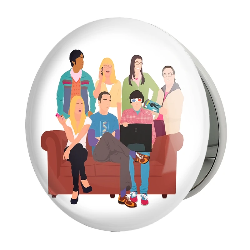 آینه جیبی خندالو طرح سریال تئوری بیگ بنگ The Big Bang Theory مدل تاشو کد 13308 