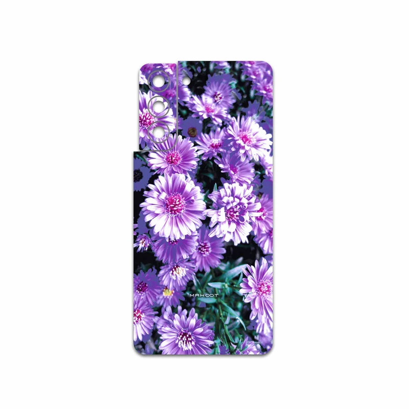 برچسب پوششی ماهوت مدل Purple-Flower مناسب برای گوشی موبایل سامسونگ Galaxy S21 5G