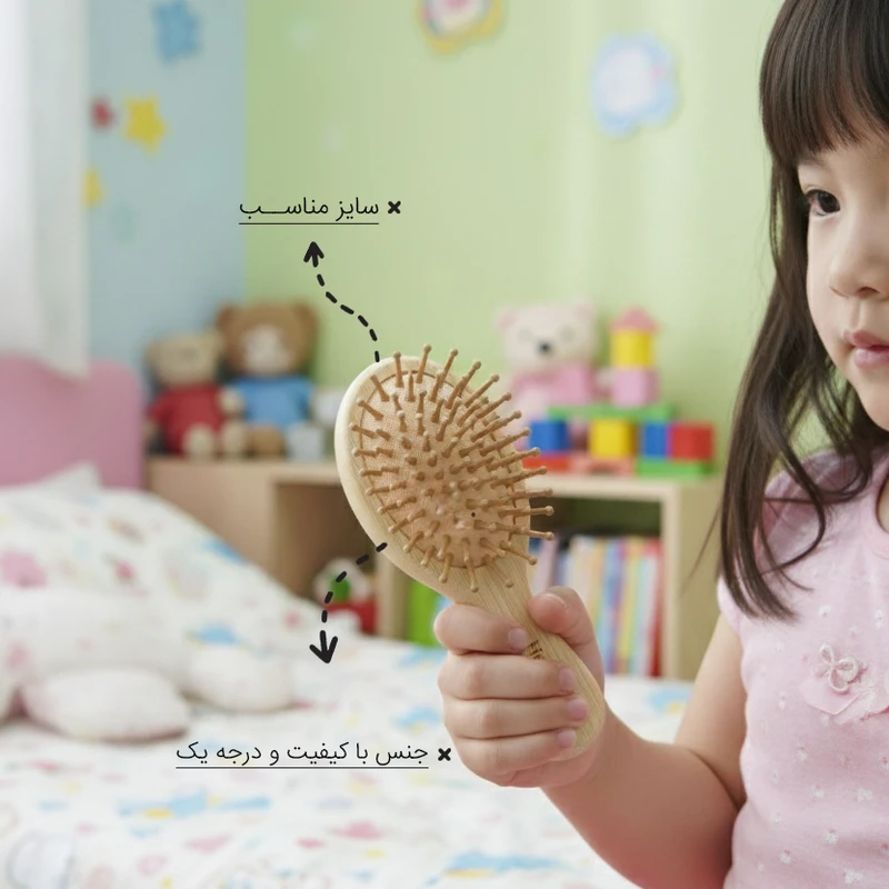 عکس شماره 3 : برس کودک هلوکیتی مدل بامبو کد 01