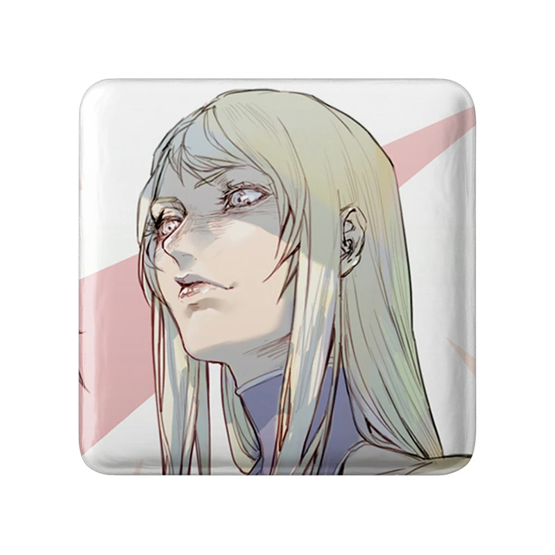 مگنت خندالو طرح گالاتیا و ماریا انیمه کلیمور مدل مربعی کد 33482