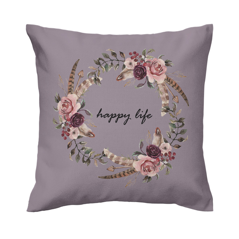 کاور کوسن طرح happy life کد 4128