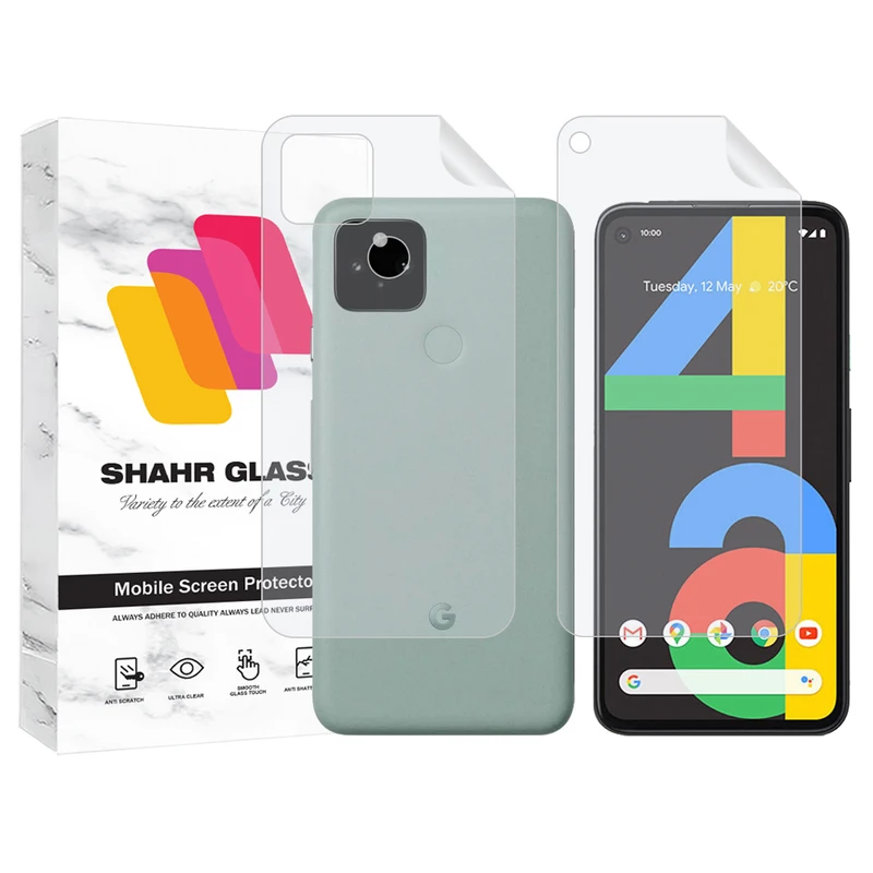 محافظ صفحه نمایش شهر گلس مدل MTNANFBSH مناسب برای گوشی موبایل گوگل Pixel 4a 5G به همراه محافظ پشت گوشی