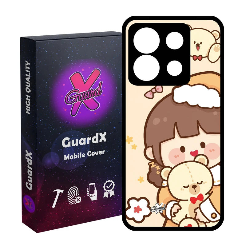 کاور گارد ایکس طرح Girl مدل Glass10524 مناسب برای گوشی موبایل شیائومی Redmi Note 13 5G