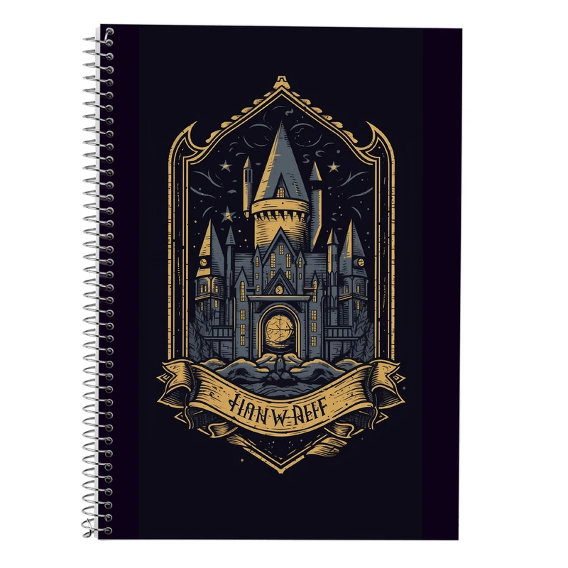 دفتر زبان 50 برگ مدوپد مدل دوخط طرح هری پاتر harrypotter کد DF10233