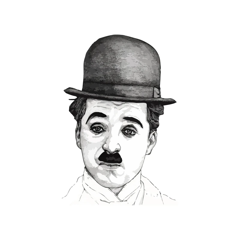 برچسب لپ تاپ طرح چارلی چاپلین کد 1555