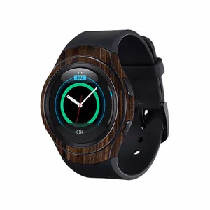 برچسب ماهوت طرح Dark_Walnut_Wood مناسب برای ساعت هوشمند سامسونگ Galaxy Gear S2