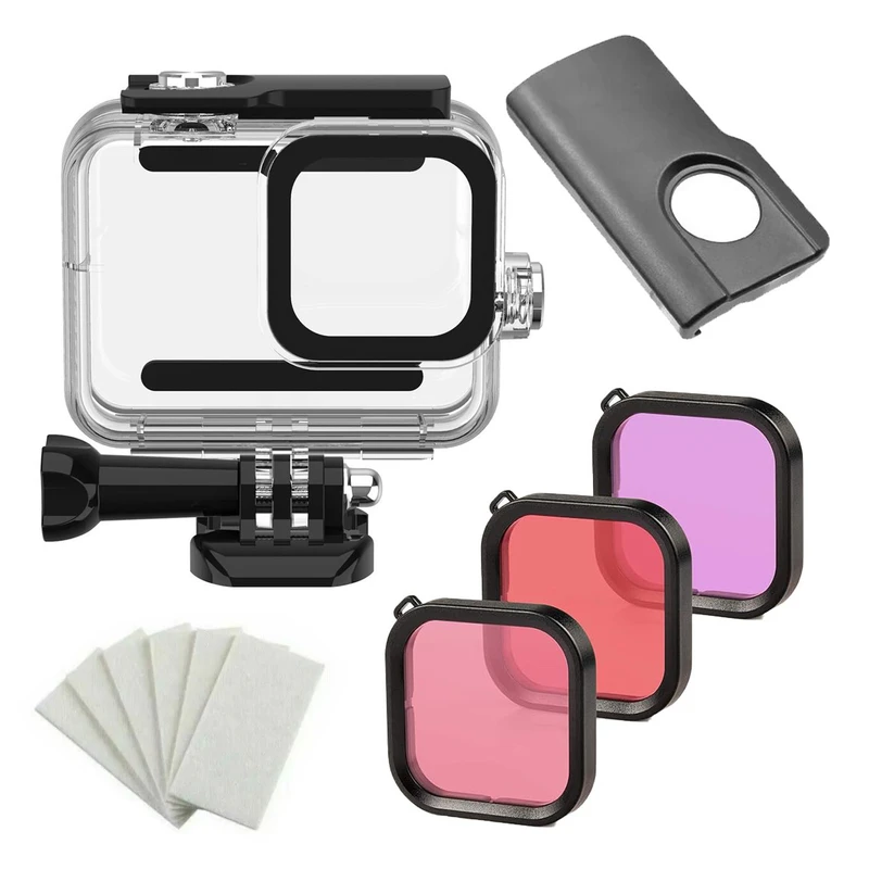 کاور کمگو مدل WaterProof Diving Case مناسب برای دوربین های ورزشی گوپرو 9،10،11،12 Hero مجموعه 13 عددی