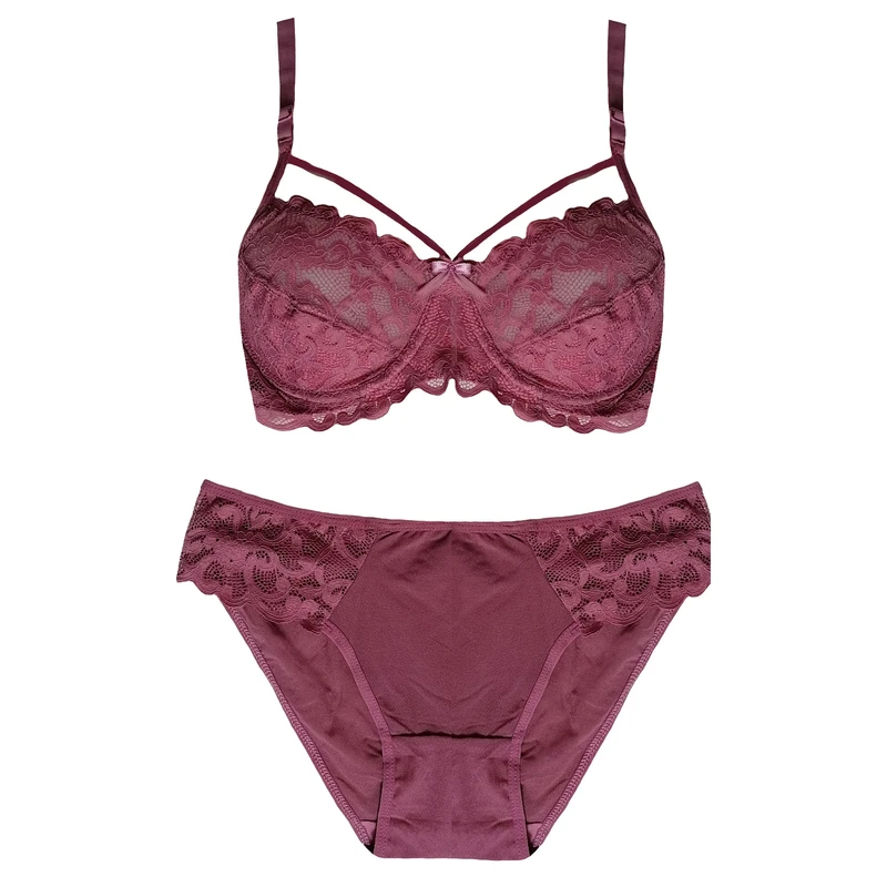 ست شورت و سوتین زنانه مدل دانتل فنردار کد ks