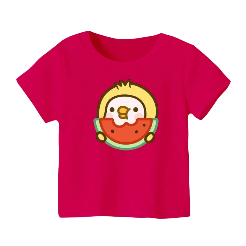 تی شرت آستین کوتاه بچگانه مدل جوجه و هندوانه یلدایی