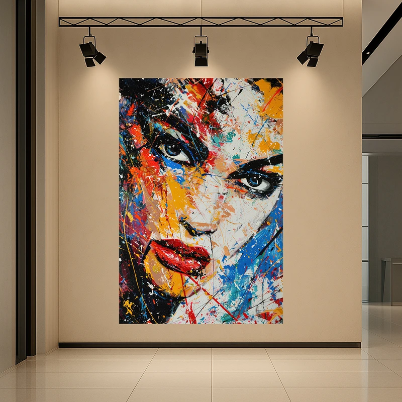 پوستر طرح نقاشی مدل پرتره رنگی کد AR3060619