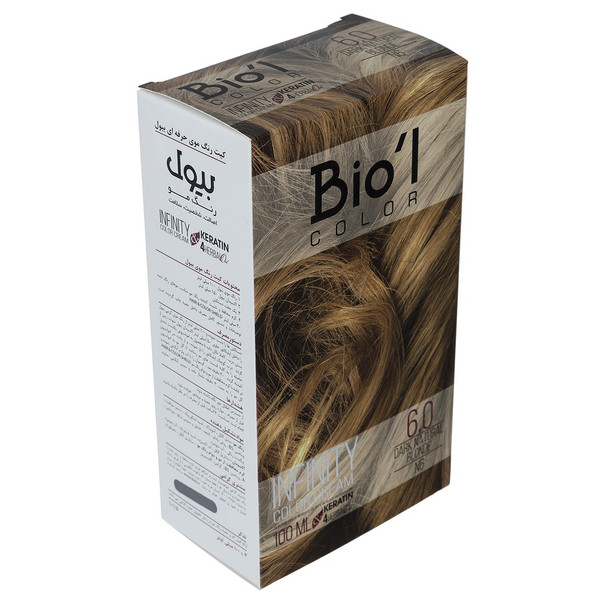 کیت رنگ موی Bio'l شماره 6.0 بلوند تیره طبیعی
