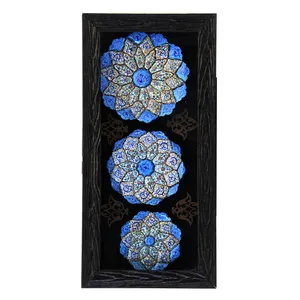 تابلو بشقاب میناکاری کد 4-10096 مجموعه 3 عددی