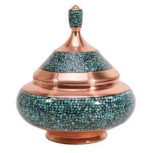 شکلات خوری  مسی و فیروزه کوب گالری گوهران مدل 130