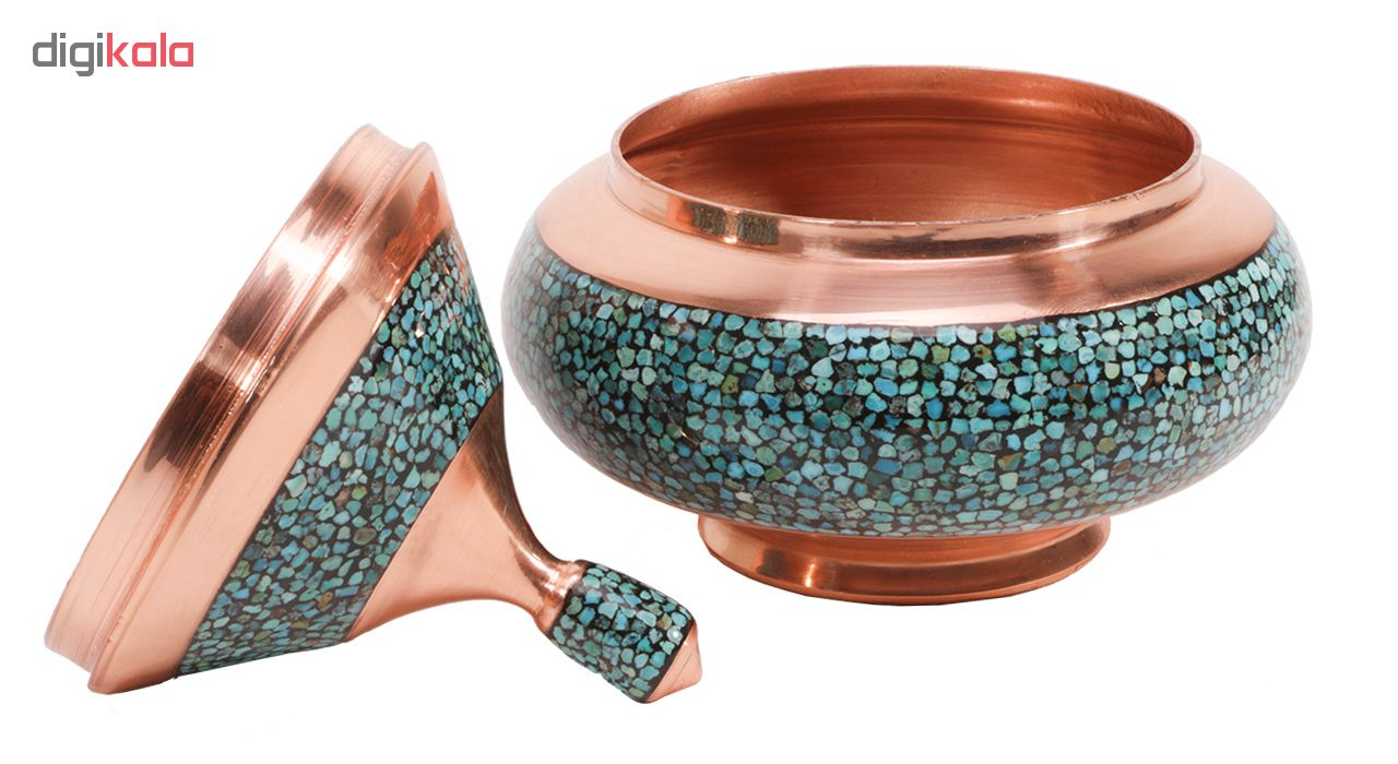 شکلات خوری مسی و فیروزه کوب گالری گوهران مدل 130