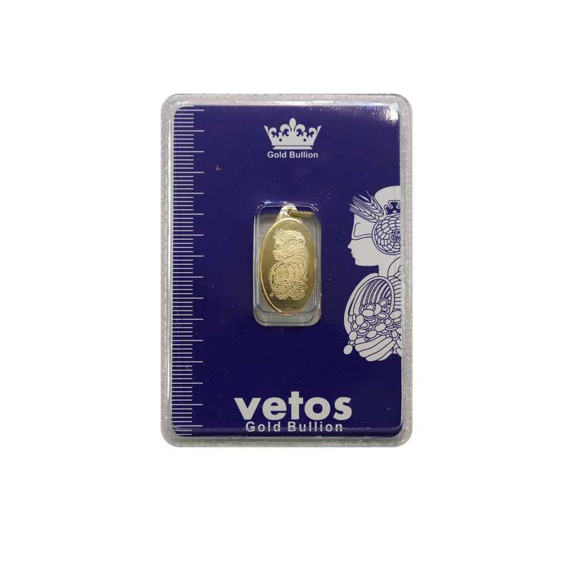 شمش طلا 18 عیار وتوس کد 10000