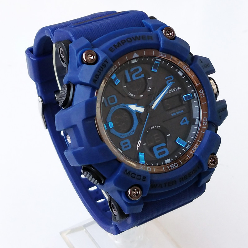 ساعت مچی عقربه‌ای مردانه  کوارتز امپاور مدل دوزمانه ضدآب اسپرت SPORT کد 1230