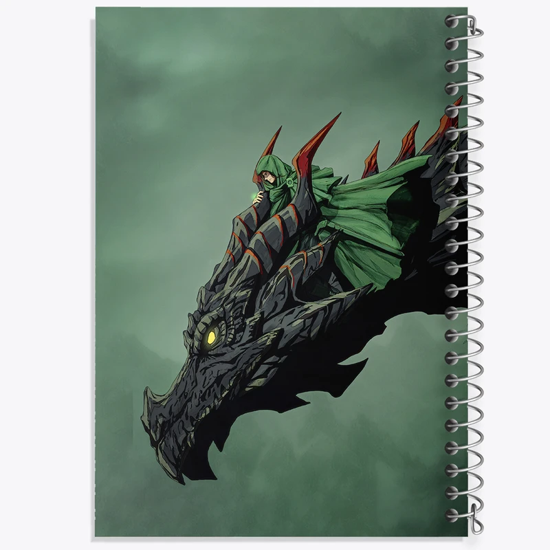 دفتر ژورنال نویسی 50 برگ خندالو مدل نقطه ای طرح بازی اسکایریم (Skyrim) کد 32751