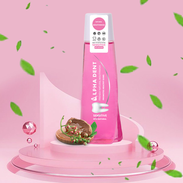 دهان شویه آلفادنت مدل Sensitive حجم 400 میلی لیتر