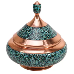 شکلات خوری مسی و فیروزه کوب گالری گوهران مدل 135