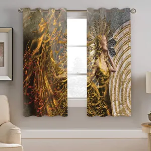 پرده نیروانا طرح چهره و شعر مدل مخمل کد 5161 سایز 140×200 سانتی متر