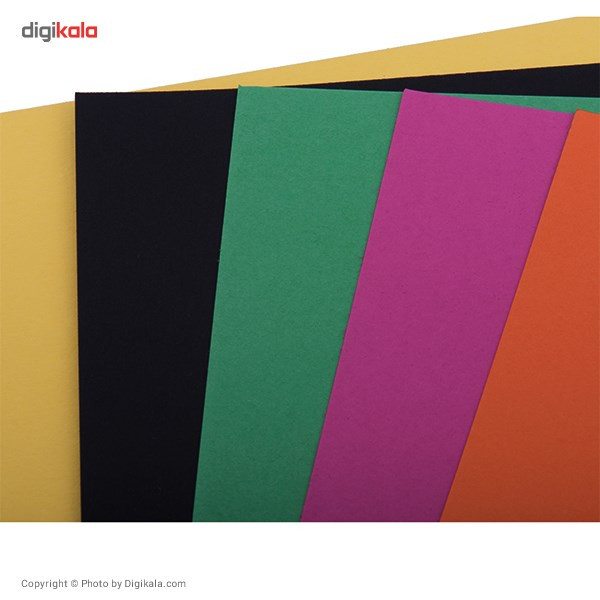 مقوای 180 گرمی 5 رنگ کلیپس مدل Color Play بسته 50 عددی
