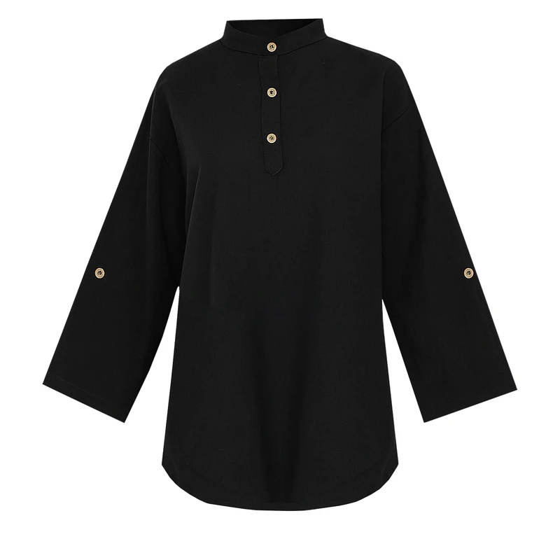 عکس شماره 2 : ست تونیک و شلوار رسمی زنانه مدل سه دکمه لینن 24082649