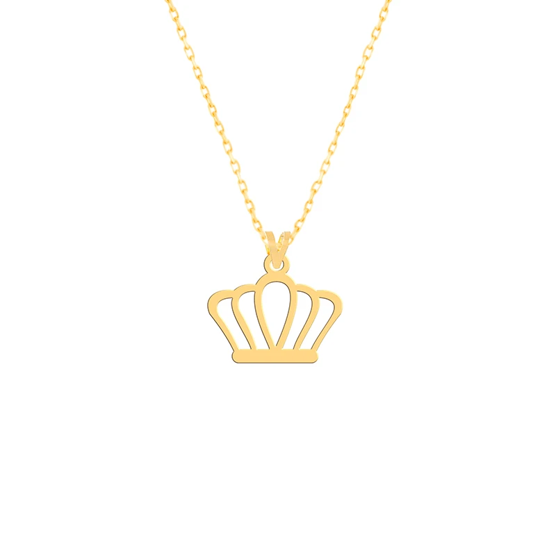 گردنبند طلا 18 عیار زنانه فرشته مدل تاج WNLZ-000640