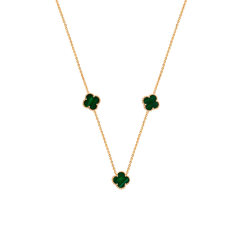 گردنبند طلا 18 عیار زنانه الی گالری مدل ونکلیف و مالاکیت