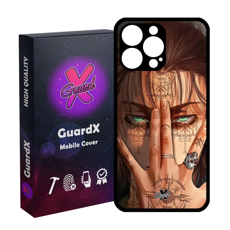 کاور گارد ایکس طرح Eren Anime مدل Glass10449 مناسب برای گوشی موبایل اپل iPhone 14 Pro Max