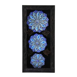 تابلو بشقاب میناکاری کد 12-10096 مجموعه 3 عددی