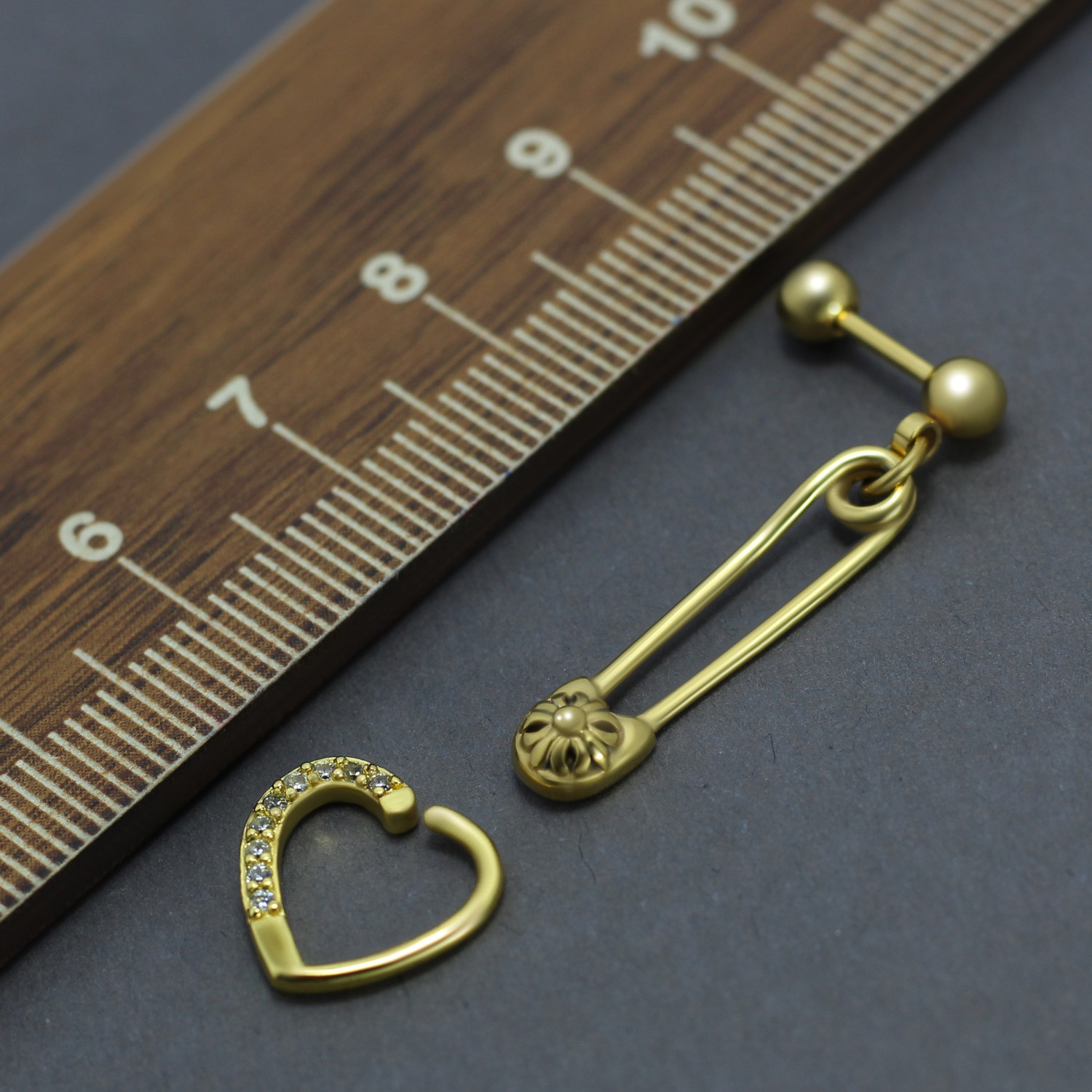 پیرسینگ گوش زنانه پایتخت مدل PS577_GO بسته 2 عددی