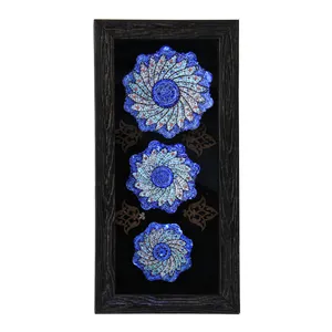 تابلو بشقاب میناکاری کد 13-10096 مجموعه 3 عددی