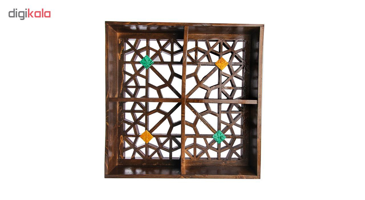 قفسه دیواری گالری پارسا آرا طرح گره چینی کد 312001