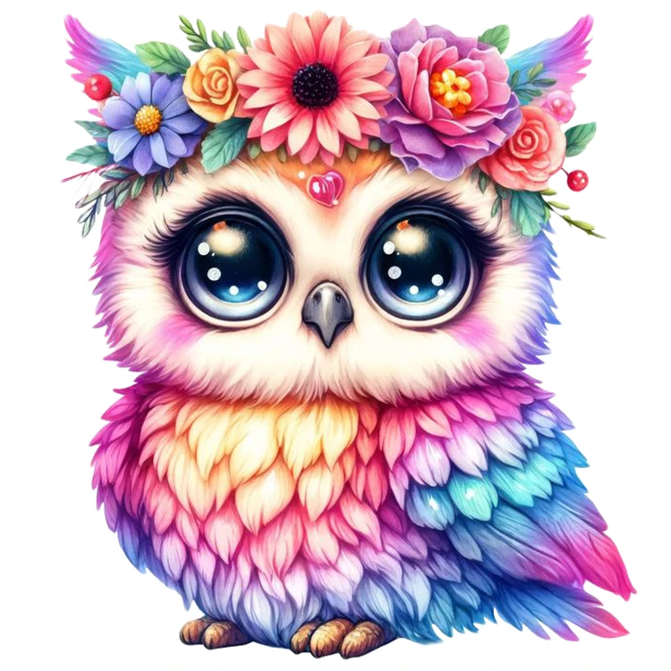 استیکر پارچه و لباس پاد آفرین مدل جغد کد DKST344