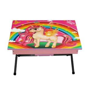 میز کودک میزیمو مدل باکسدار طرح اسب تک شاخ 2 کد 3401